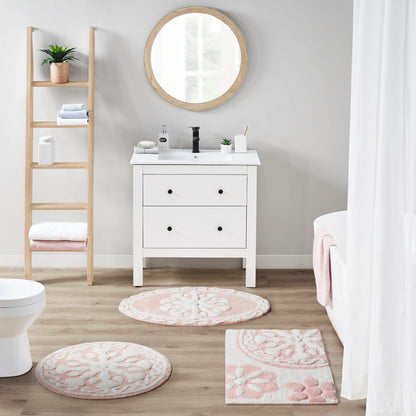 Madison Park Medallion Cotton Tufted Bath Rug