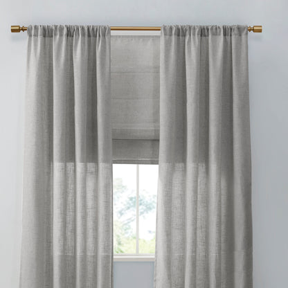 Madison Park Linen Blend Light Filtering Curtain Panel Pair