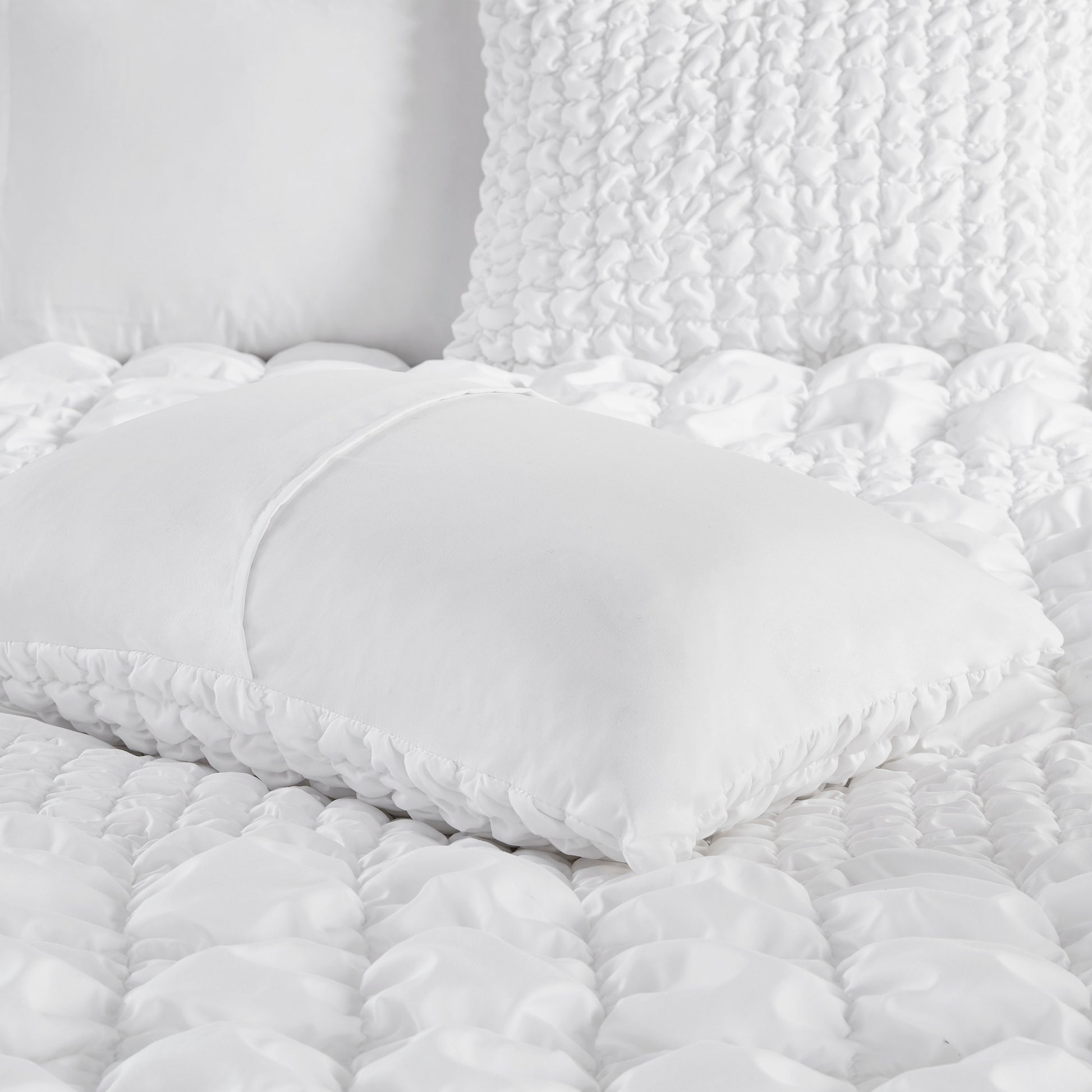 Madison Park 3 Piece Stripe Ruched Comforter Set