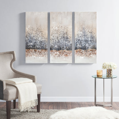 Madison Park Hand Embellished 3-Piece Canvas Wall Art Set