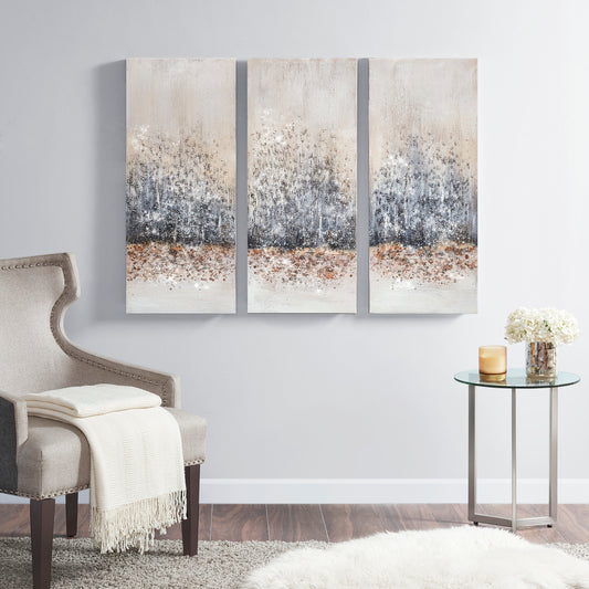 Madison Park Hand Embellished 3-Piece Canvas Wall Art Set