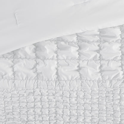 Madison Park 3 Piece Stripe Ruched Comforter Set