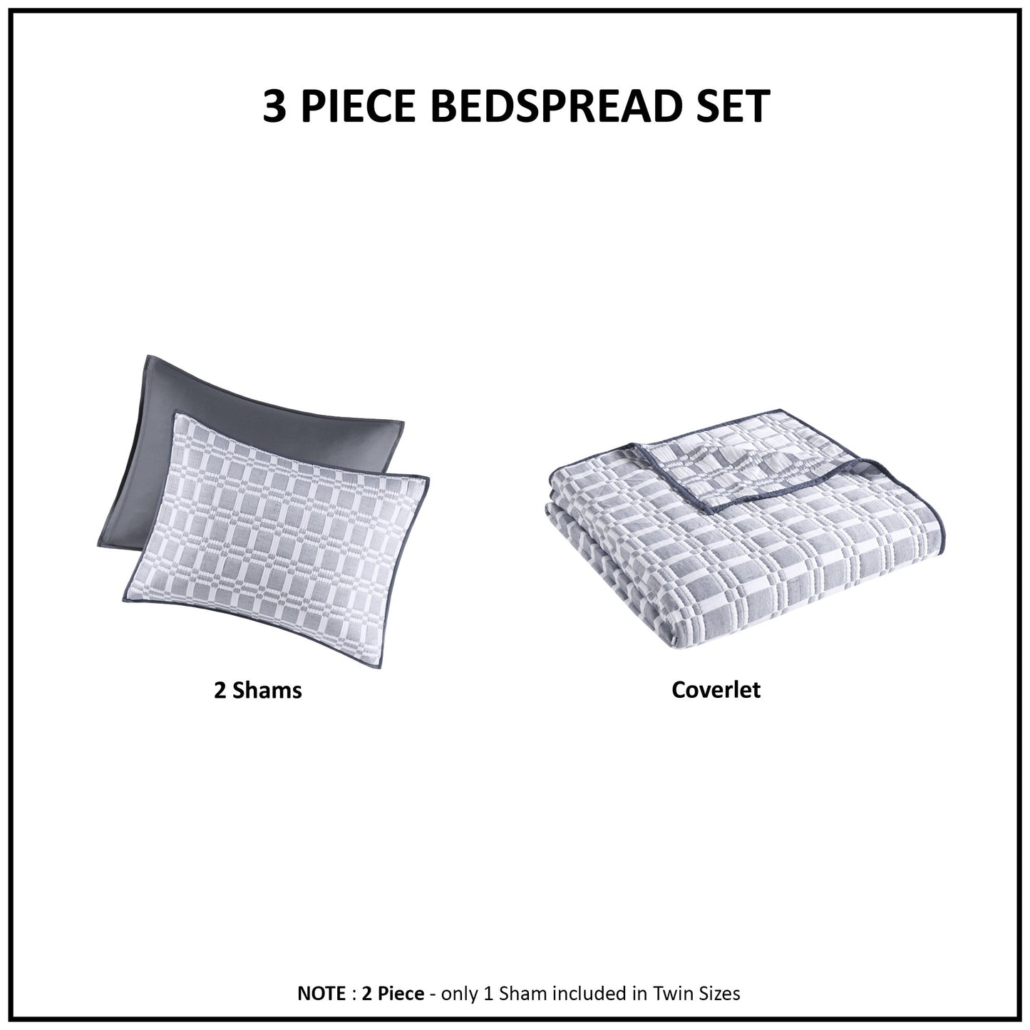 Madison Park 3 Piece Reversible Matelasse Coverlet Set