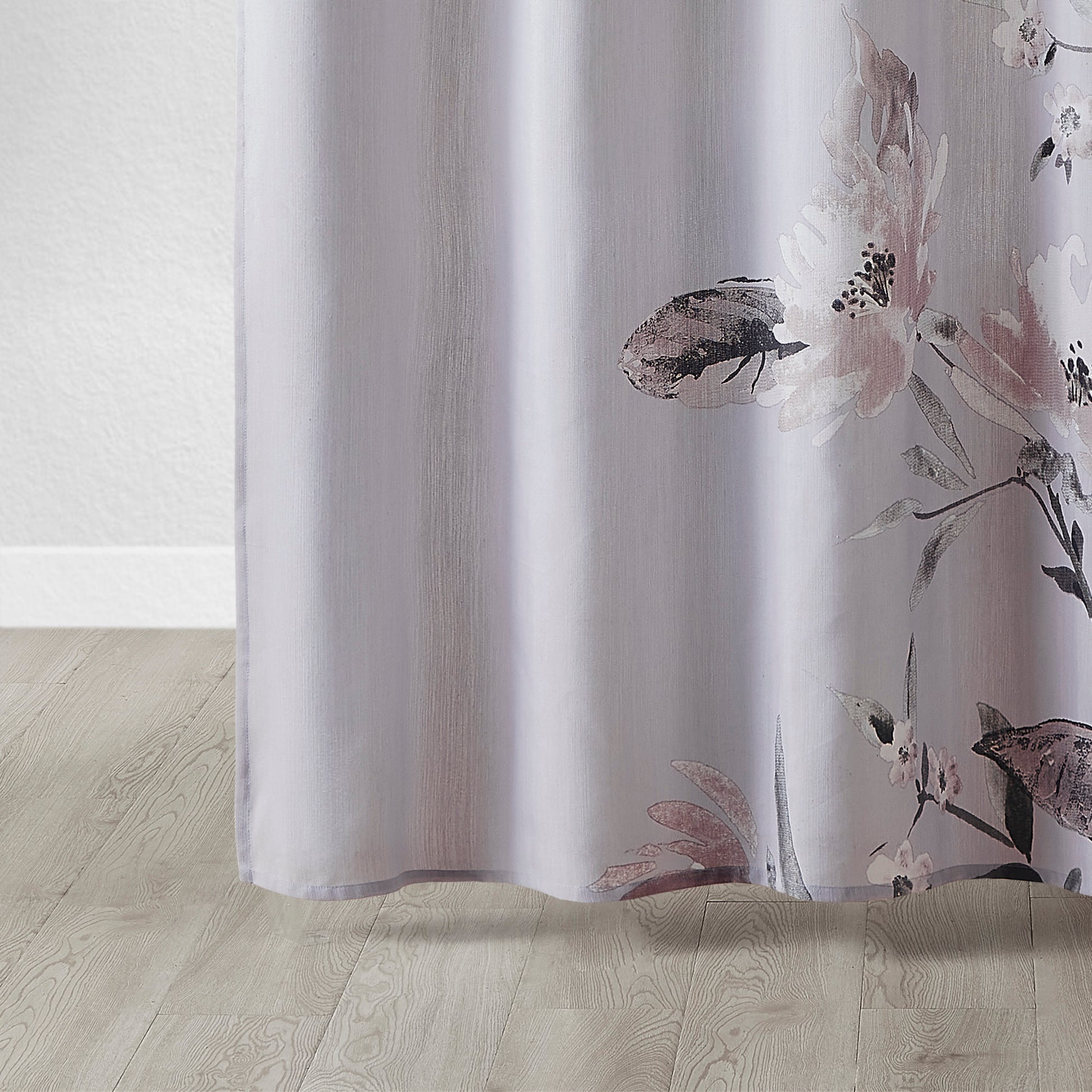 Madison Park Floral Printed Cotton Shower Curtain