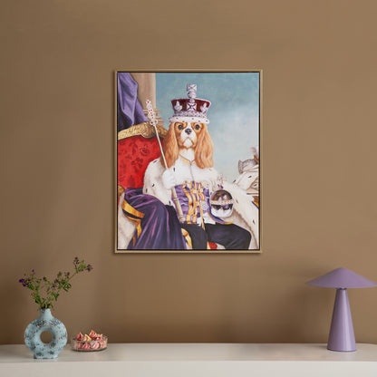 Madison Park King Charles Spaniel III Framed Canvas Wall Art