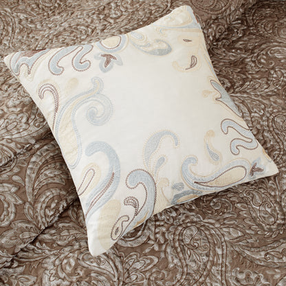 Madison Park 6 Piece Jacquard Quilt Set with Throw Pillows