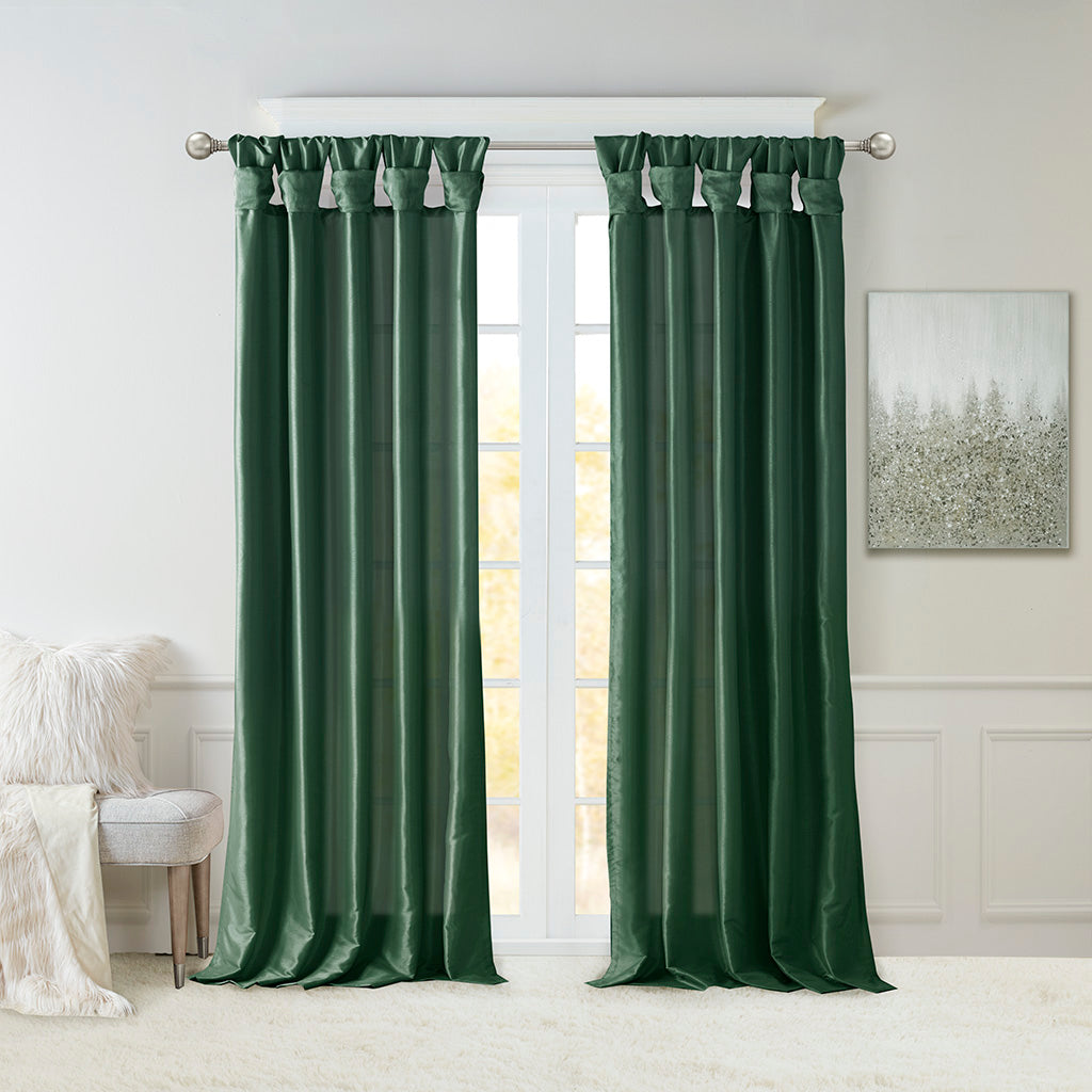 Madison Park Twist Tab Lined Window Curtain Panel