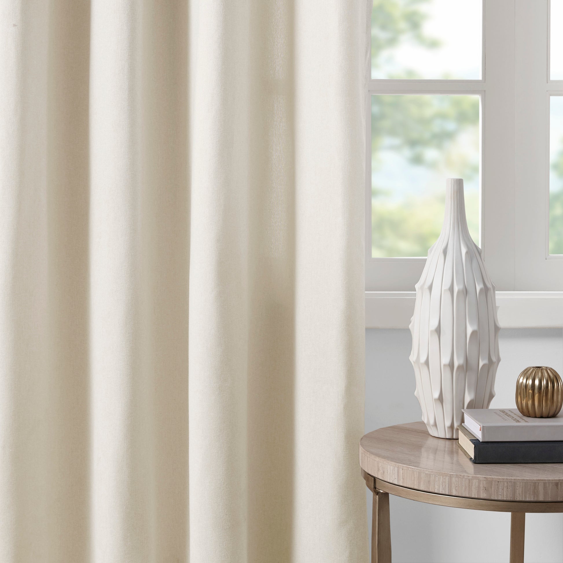 Madison Park Solid Piece Dyed Grommet Top Curtain Panel