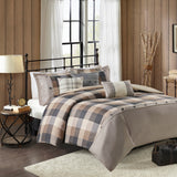 Ridge 6-Piece Herringbone Duvet Cover Set