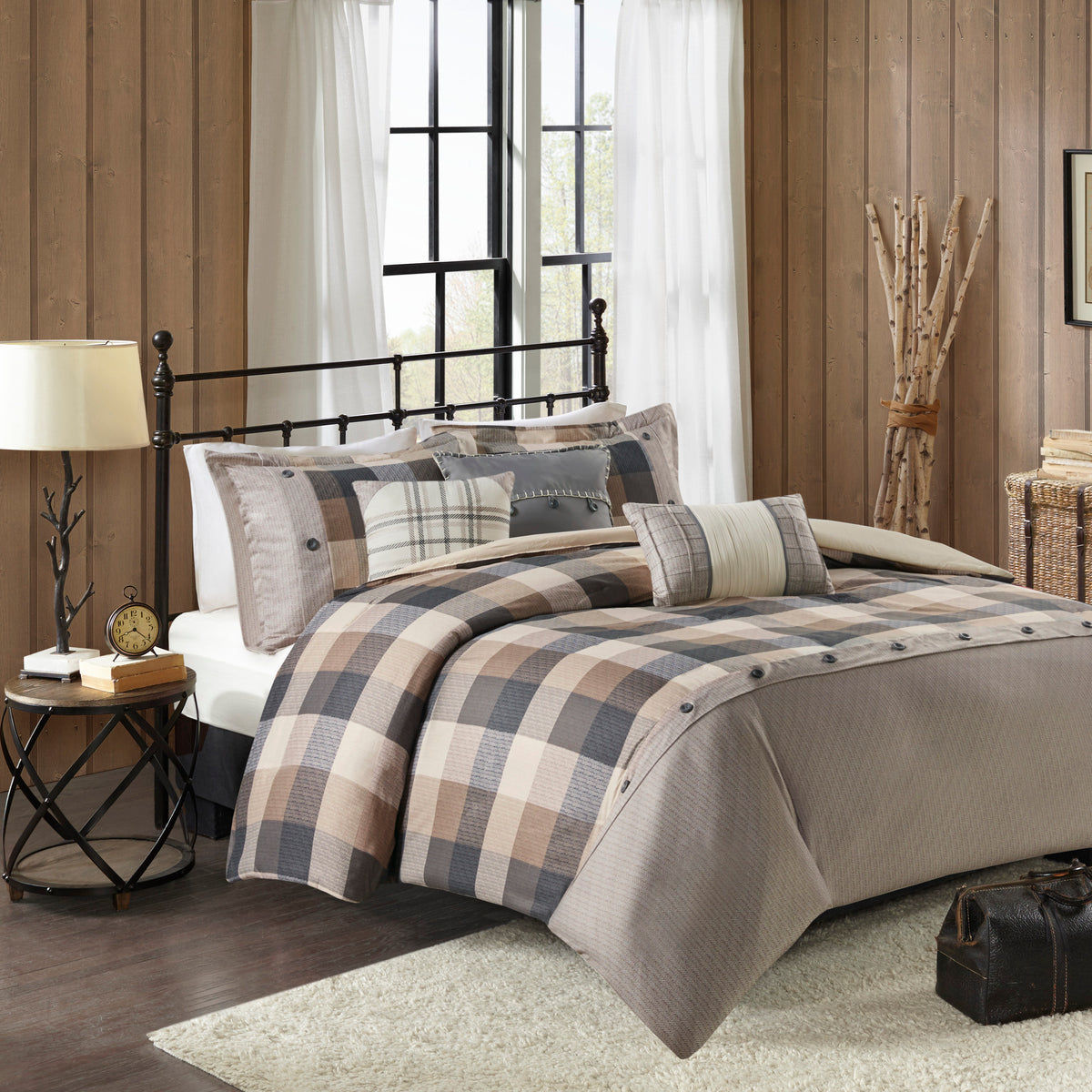 Madison Park 6 Piece Herringbone Duvet Cover Set