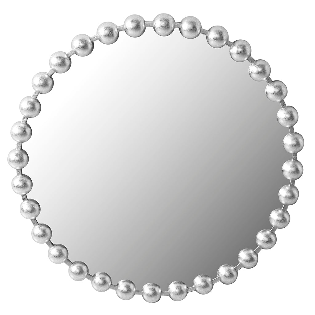 Madison Park Signature 27" Medium Decorative Round Wall Mirror with Beaded Metal Frame