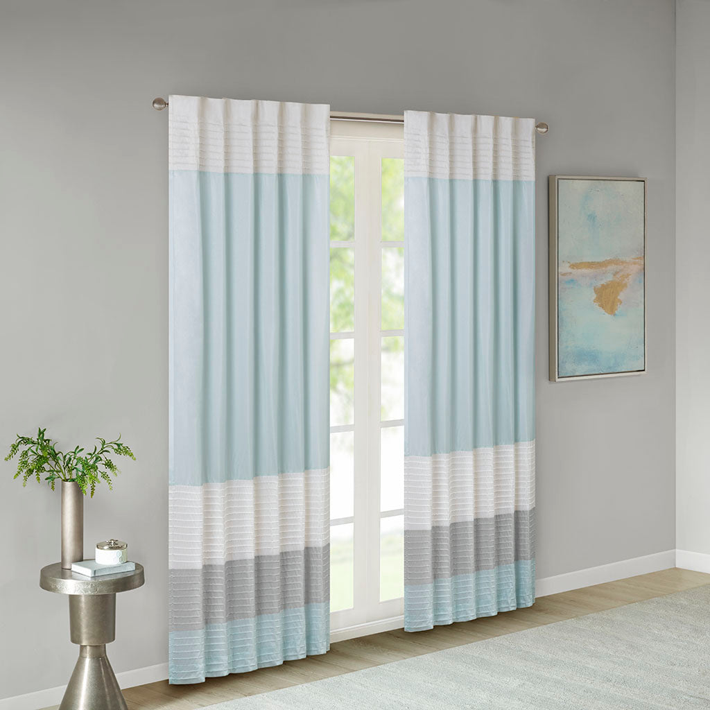 Madison Park Polyoni Pintuck Curtain Panel