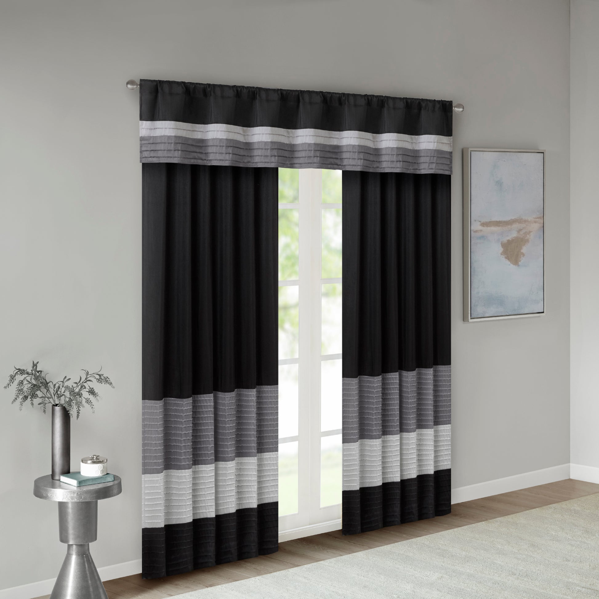 Madison Park Polyoni Pintuck Window Valance