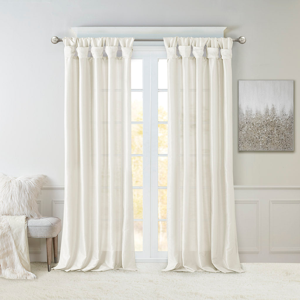 Madison Park Twist Tab Lined Window Curtain Panel