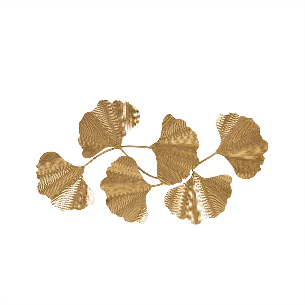 Madison Park Gold Foil Metal Ginkgo Leaf Wall Decor