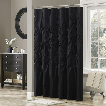 Madison Park Tufted Semi-Sheer Shower Curtain