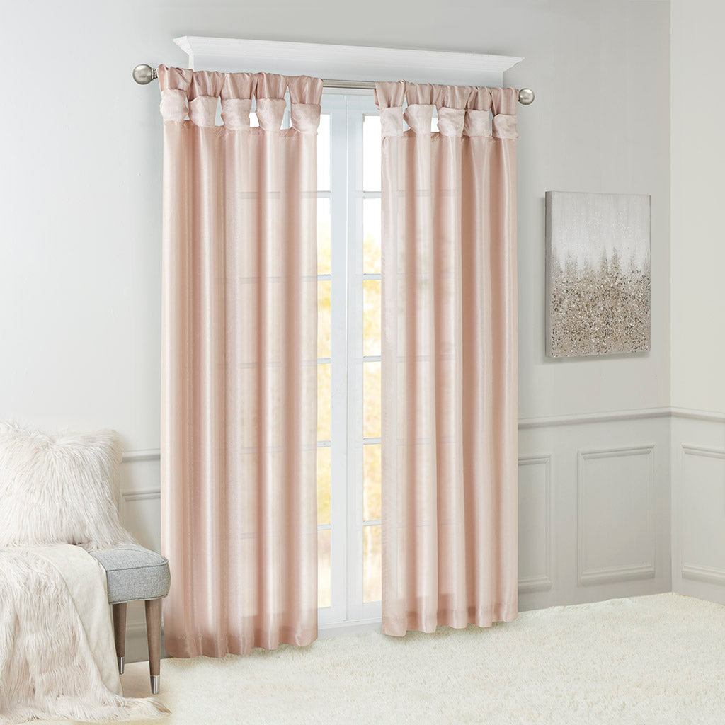 Madison Park Twist Tab Lined Window Curtain Panel