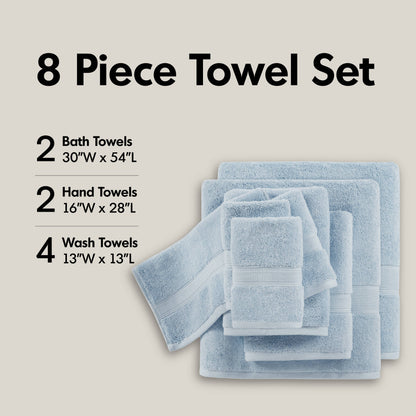 Madison Park Signature 800GSM Ultra-Soft 100% Cotton Absorbent Towel Set