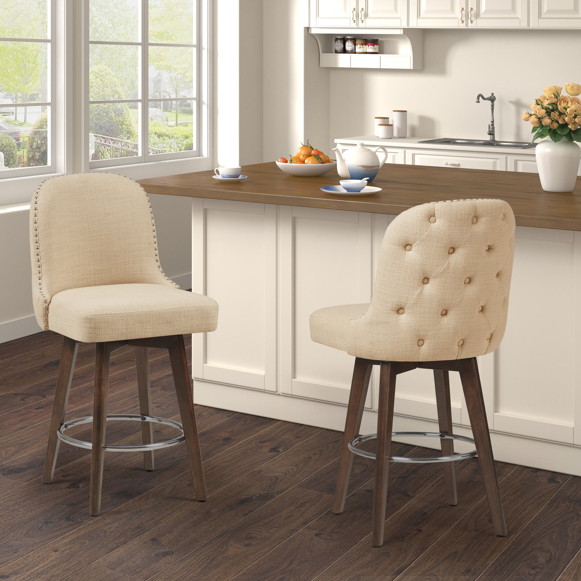 Madison Park Counter Stool with Swivel Seat