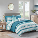 Marina 8-Piece Printed Seersucker Comforter Quil Set