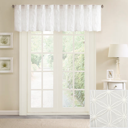 Madison Park Sheer Embroidered Window Valance