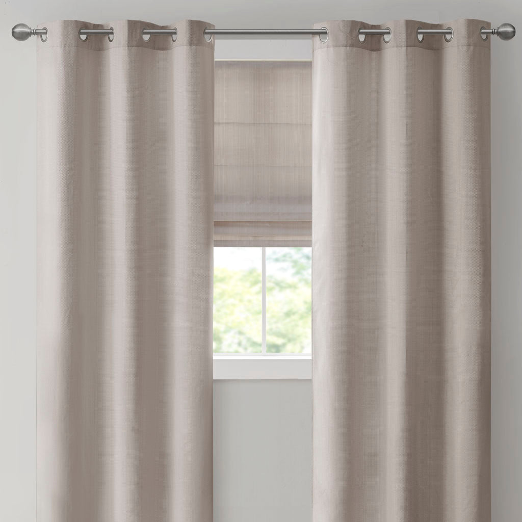 Madison Park Basketweave Room Darkening Curtain Panel Pair