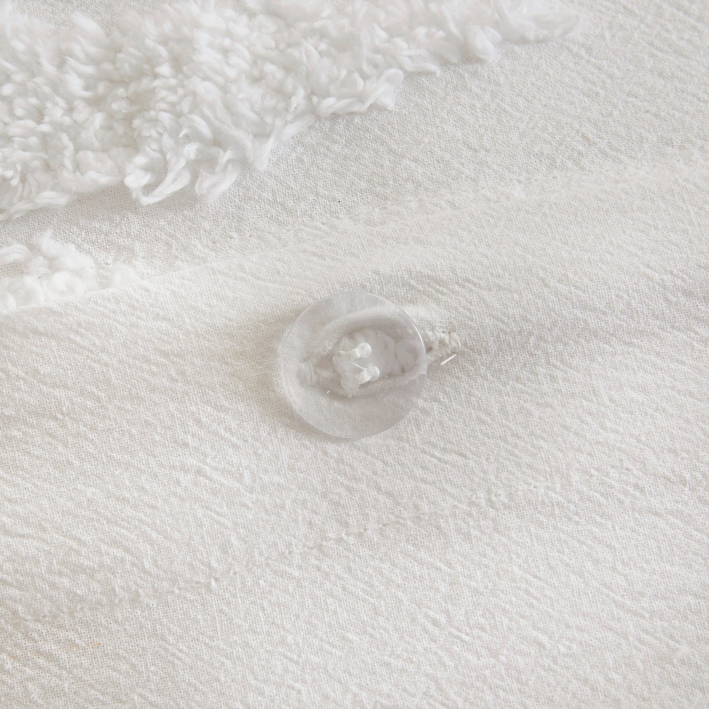 Madison Park 3 Piece Tufted Cotton Chenille Palm Duvet Cover Set