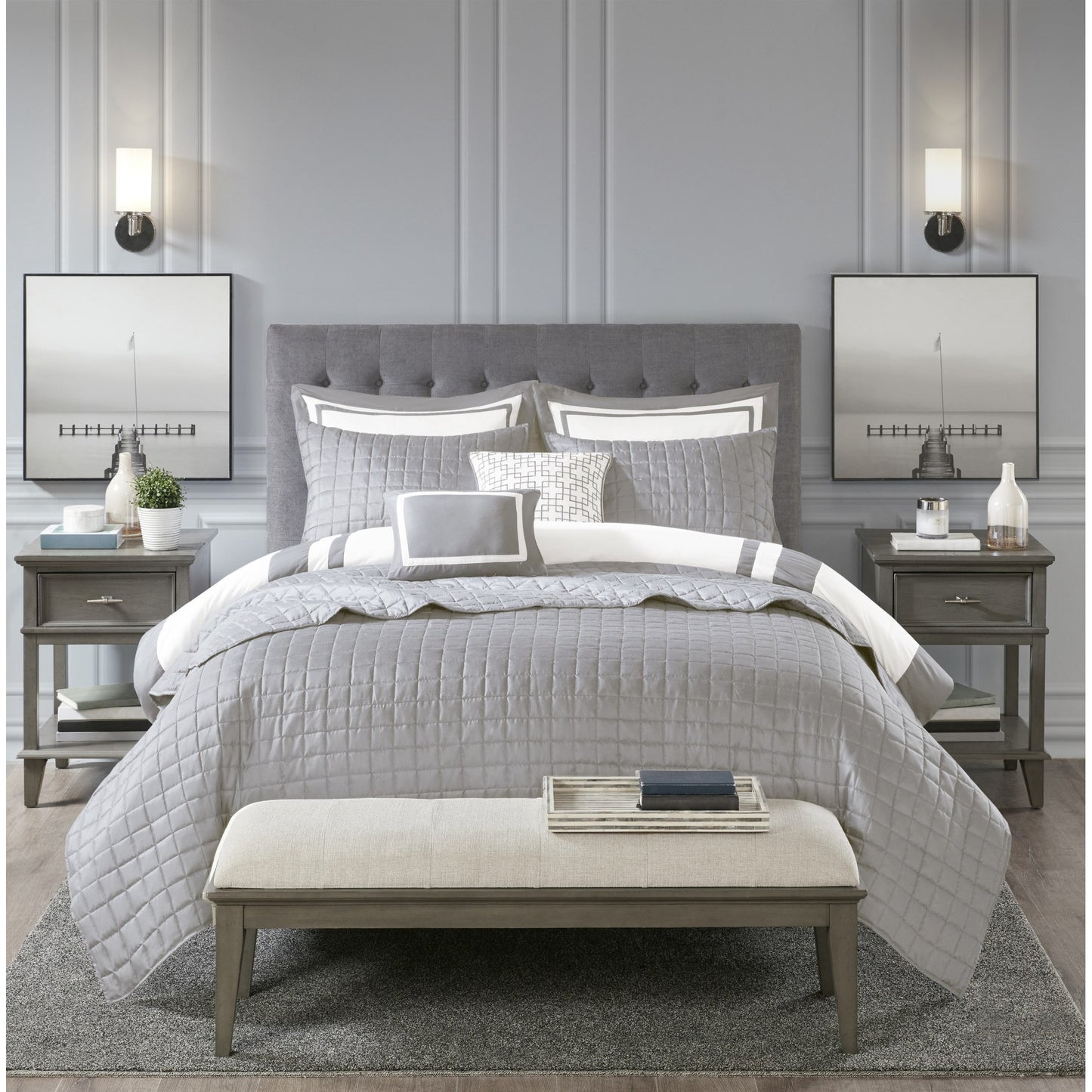 Madison Park 8 Piece Comforter and Quilt Set Collection