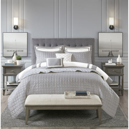 Madison Park 8 Piece Comforter and Quilt Set Collection