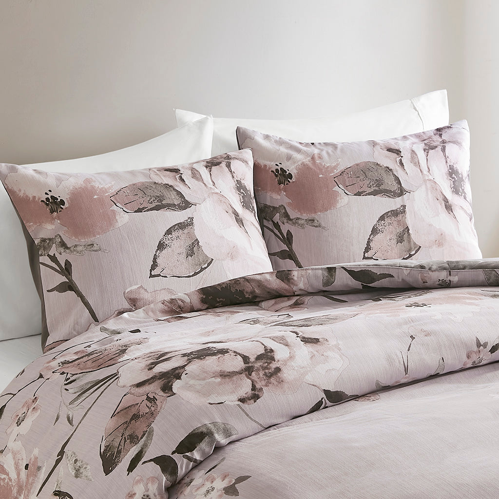 Madison Park 3 Piece Floral Printed Duvet Cover Set