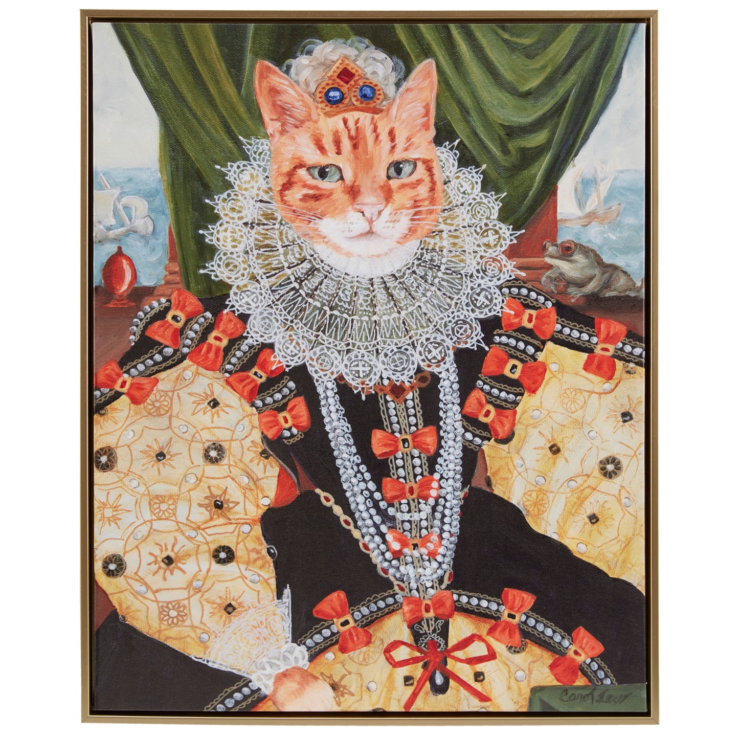 Madison Park Kitty Queen Belle Framed Canvas Wall Art