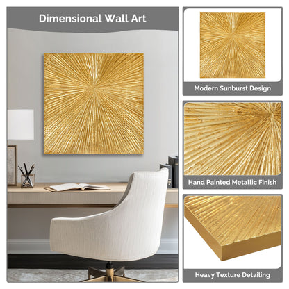 Madison Park Signature Hand Painted Dimensional Resin Wall Art