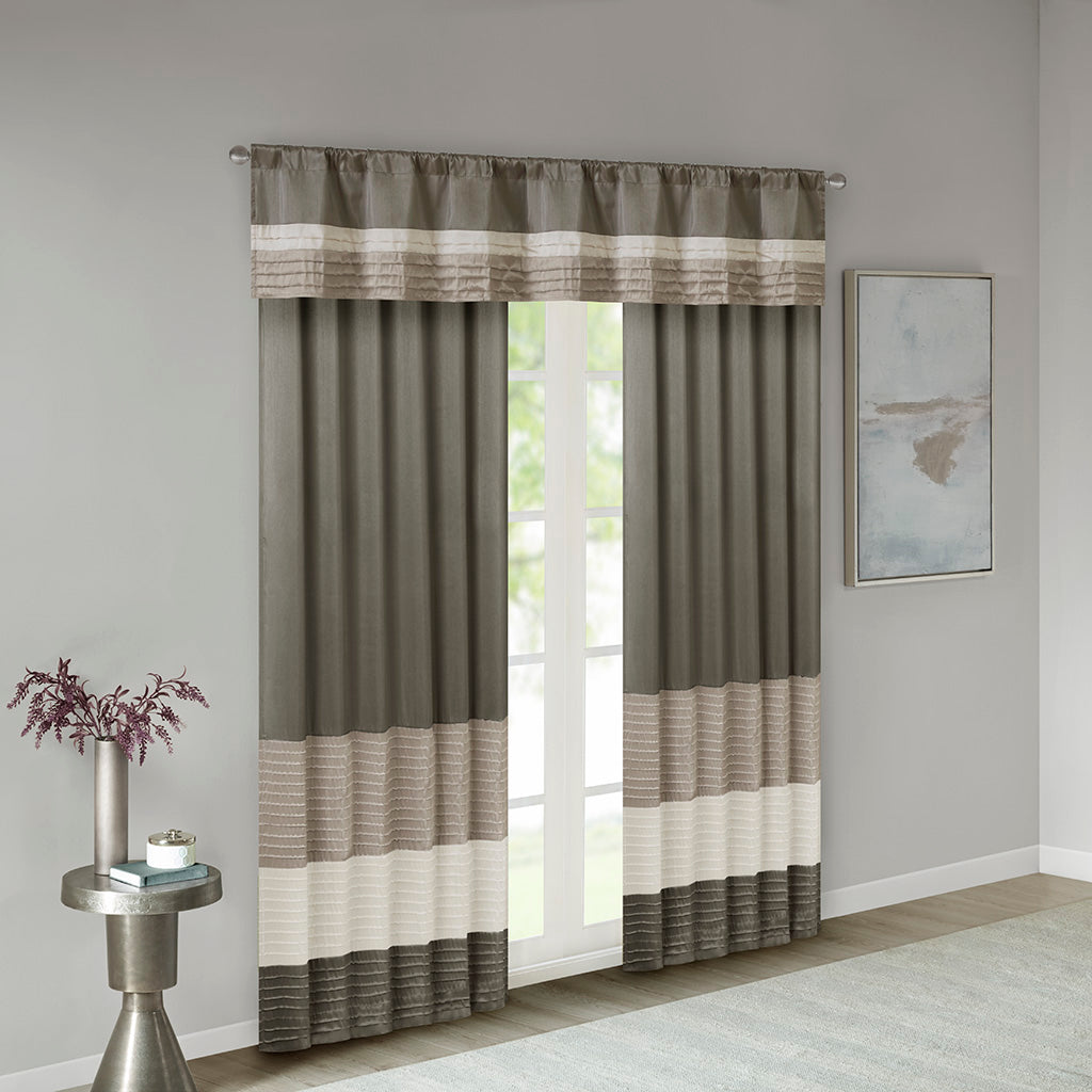 Madison Park Polyoni Pintuck Curtain Panel