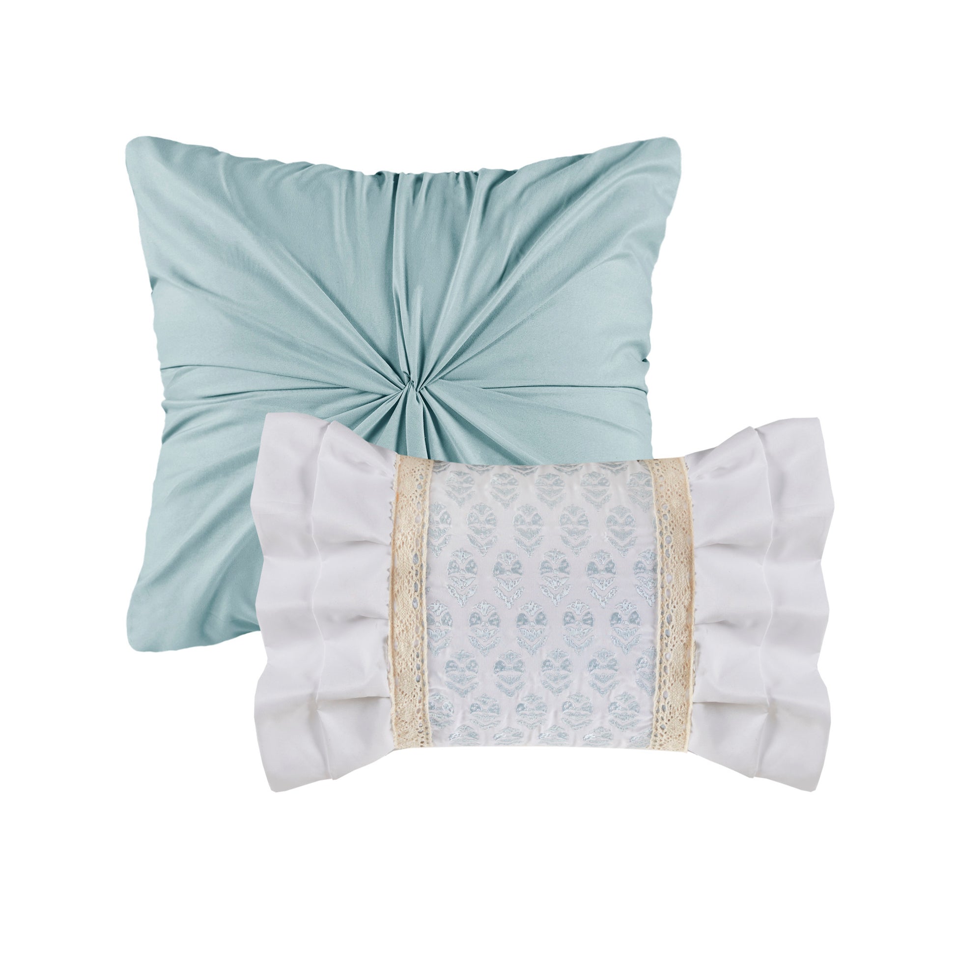 Madison Park 5 Piece Seersucker Comforter Set with Throw Pillows