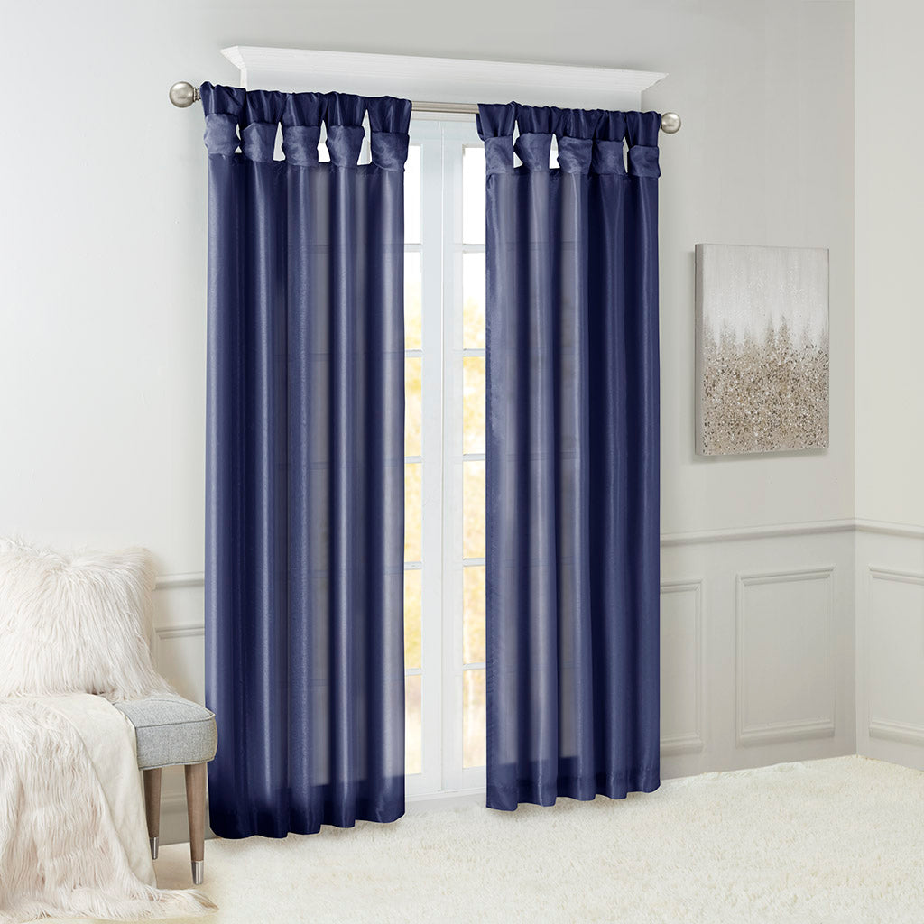 Madison Park Twist Tab Lined Window Curtain Panel