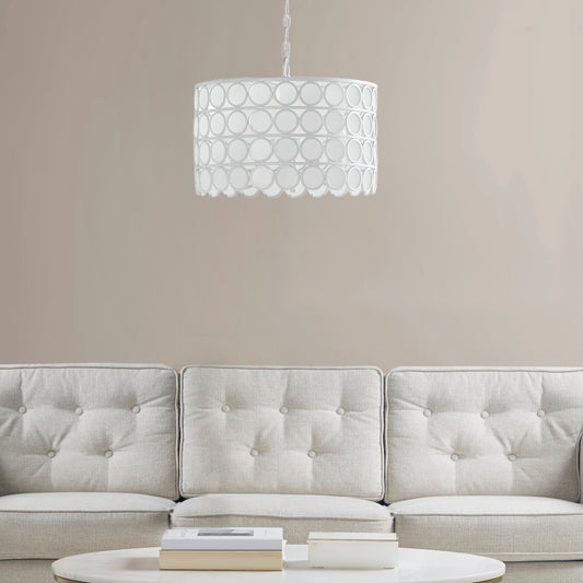 Hampton Hill 4-Light Glass Drum Shade Chandelier