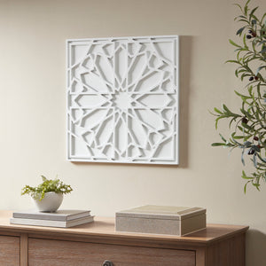 Boho Notion White Medallion Wood Wall Decor
