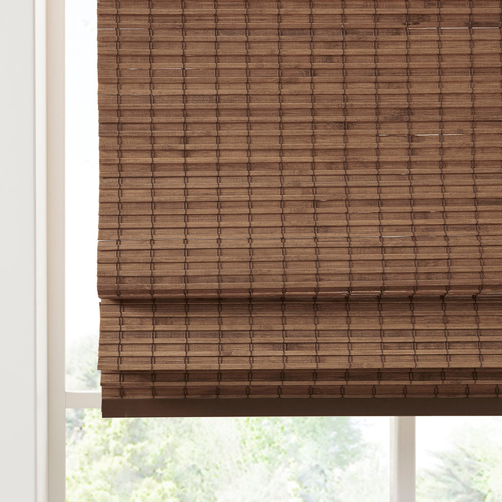 Madison Park Bamboo Light Filtering Roman Shade 64"L