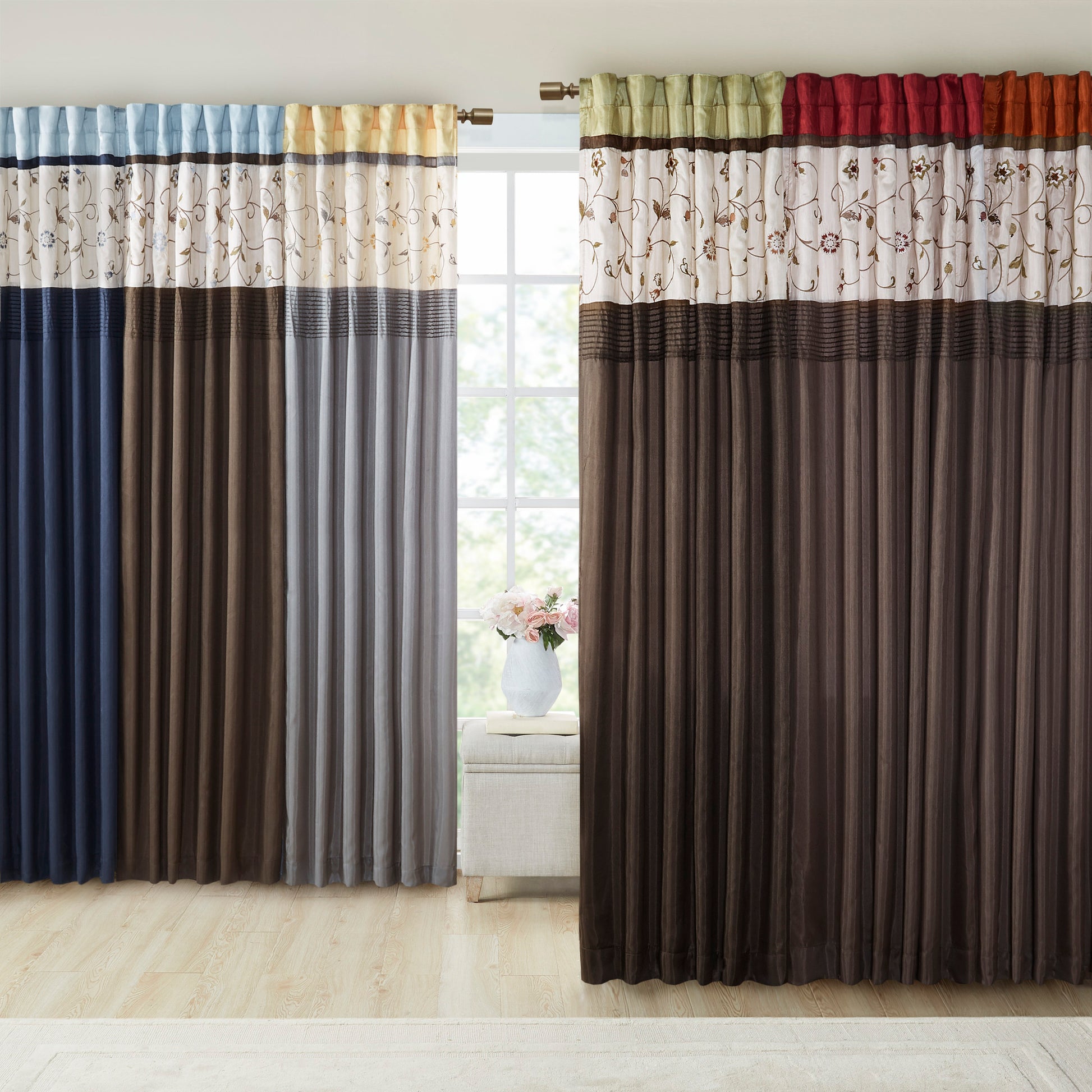 Madison Park Embroidered Curtain Panel