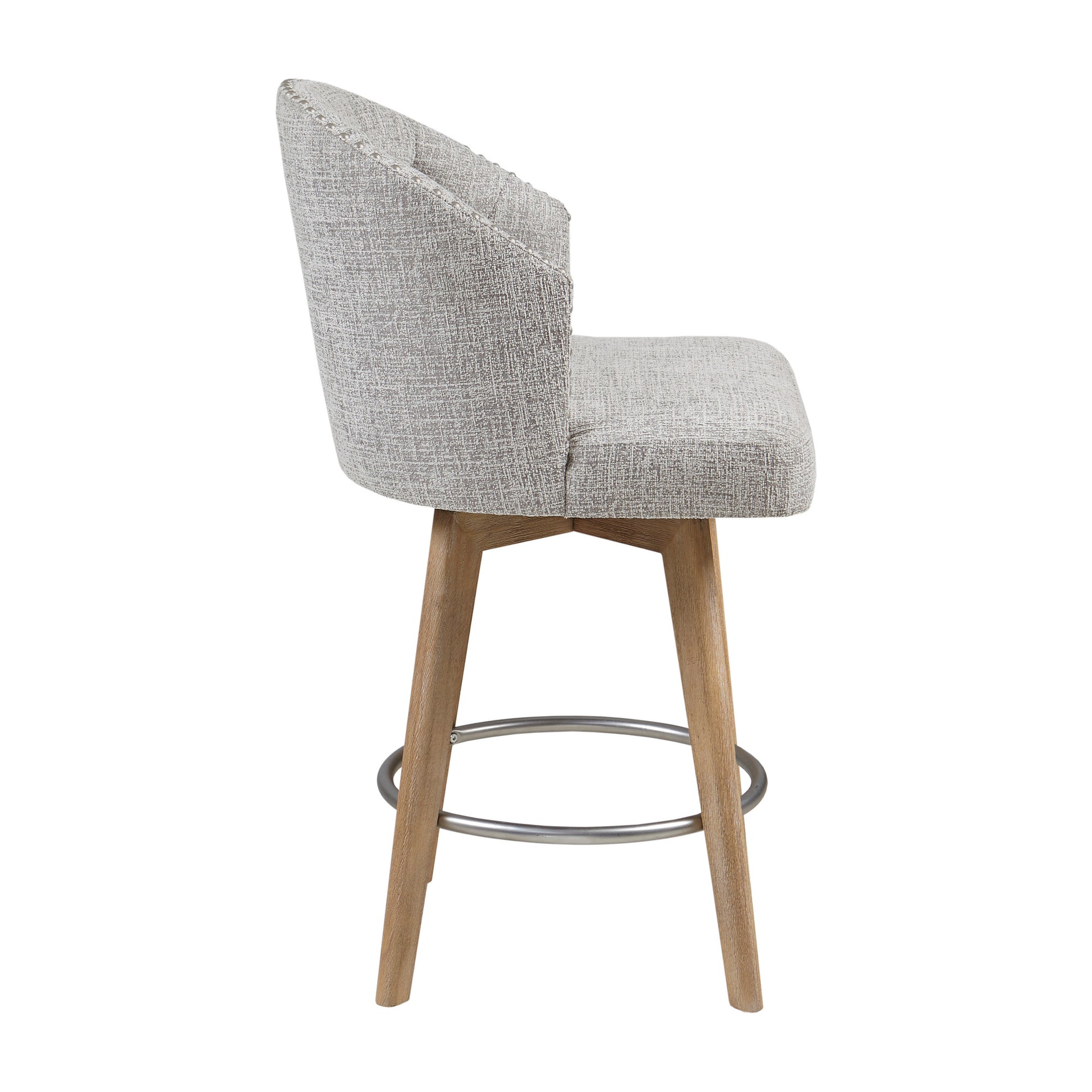 Madison Park Upholstered 360 Degree Swivel Counter Stool 26" H