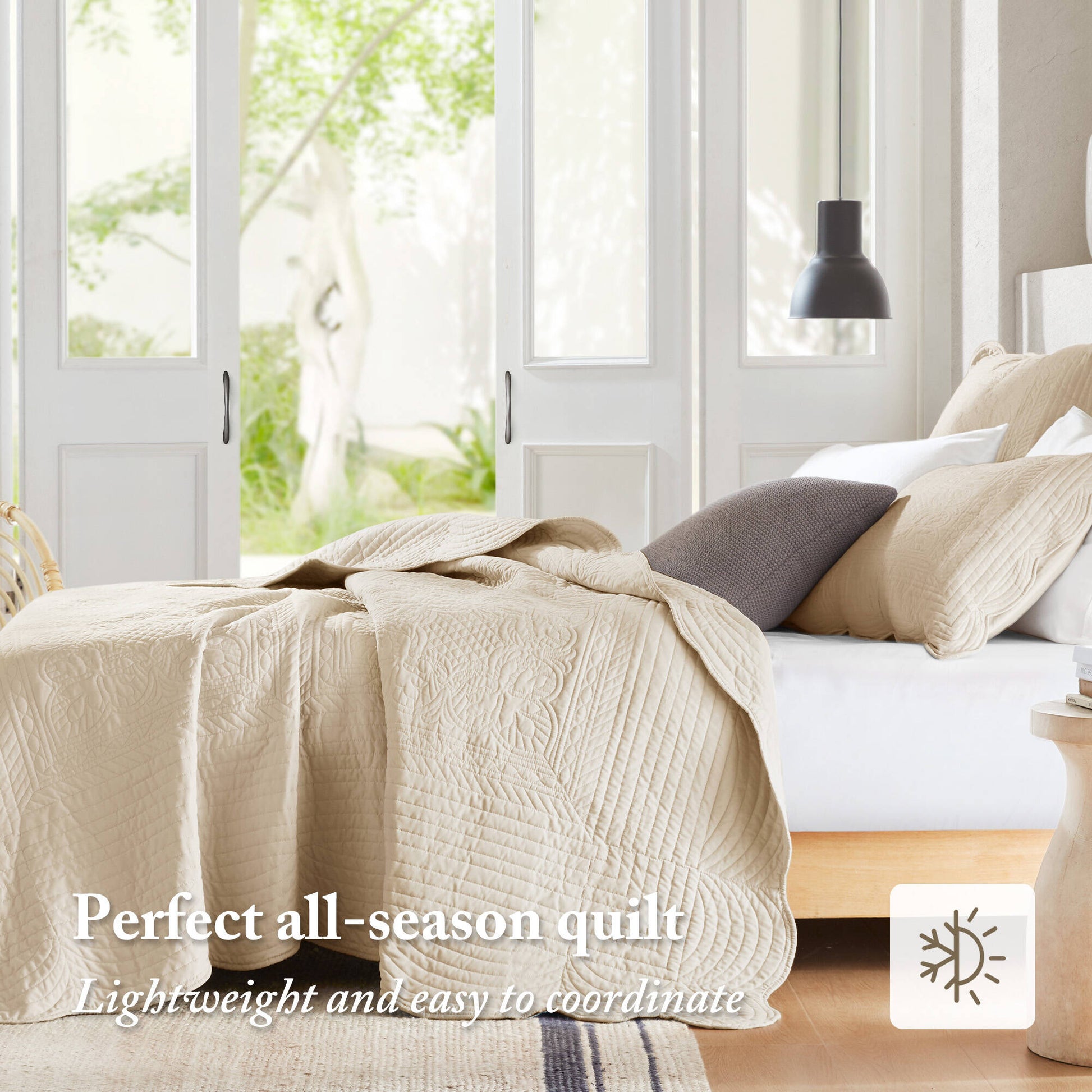 Madison Park 3 Piece Reversible Scalloped Edge Quilt Set