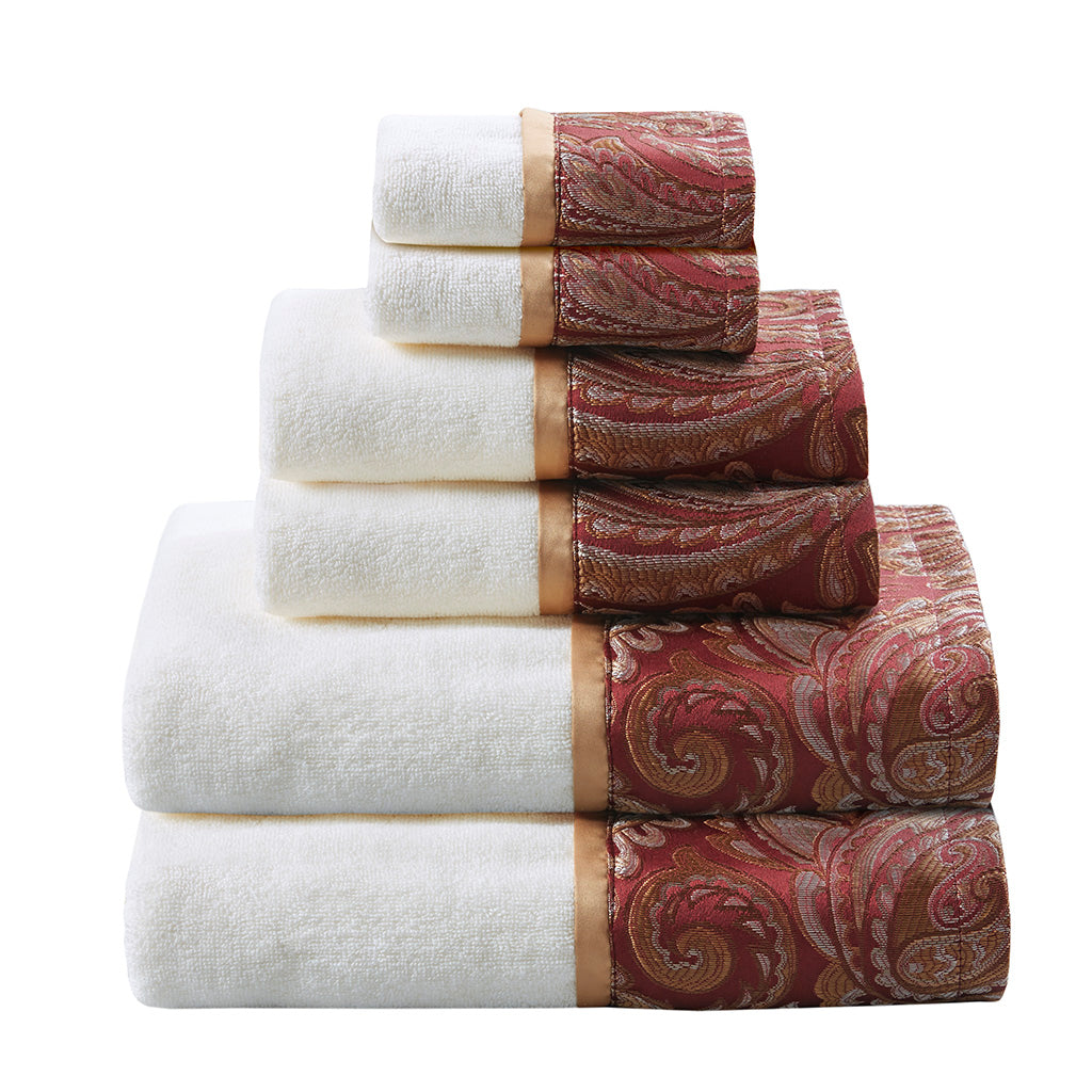 Madison Park 6 Piece Jacquard Towel Set