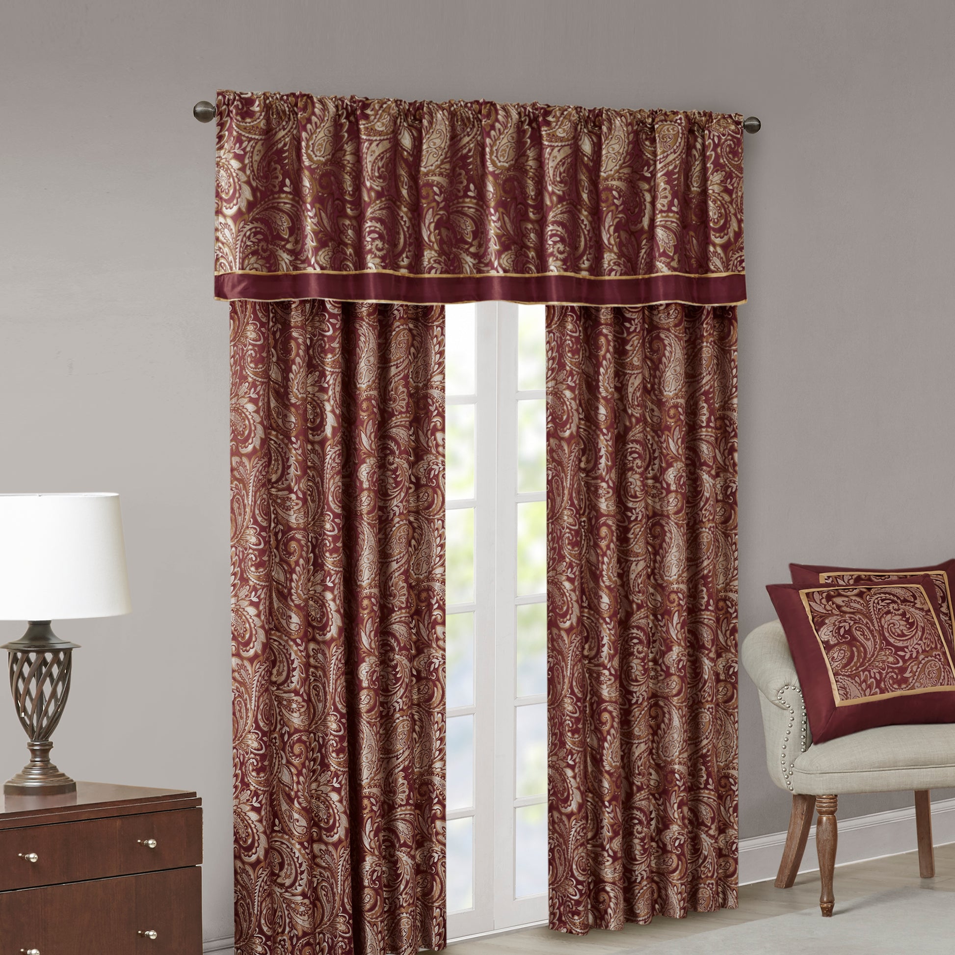 Madison Park Jacquard Window Valance