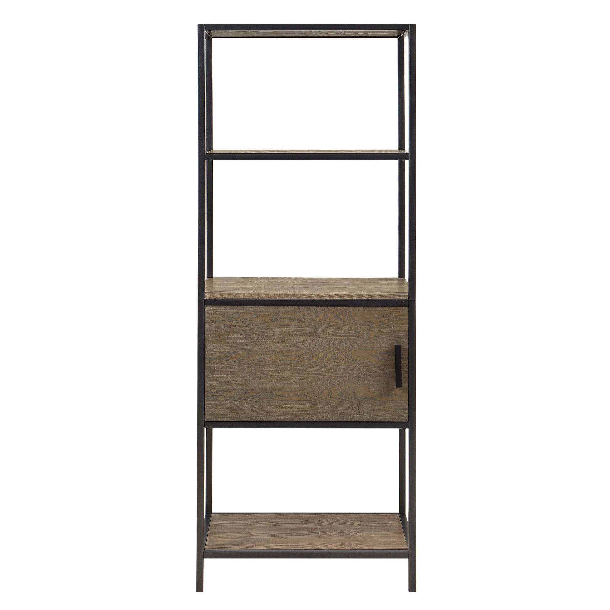 Madison Park 3-Shelf Bookcase with Storage Cabinet