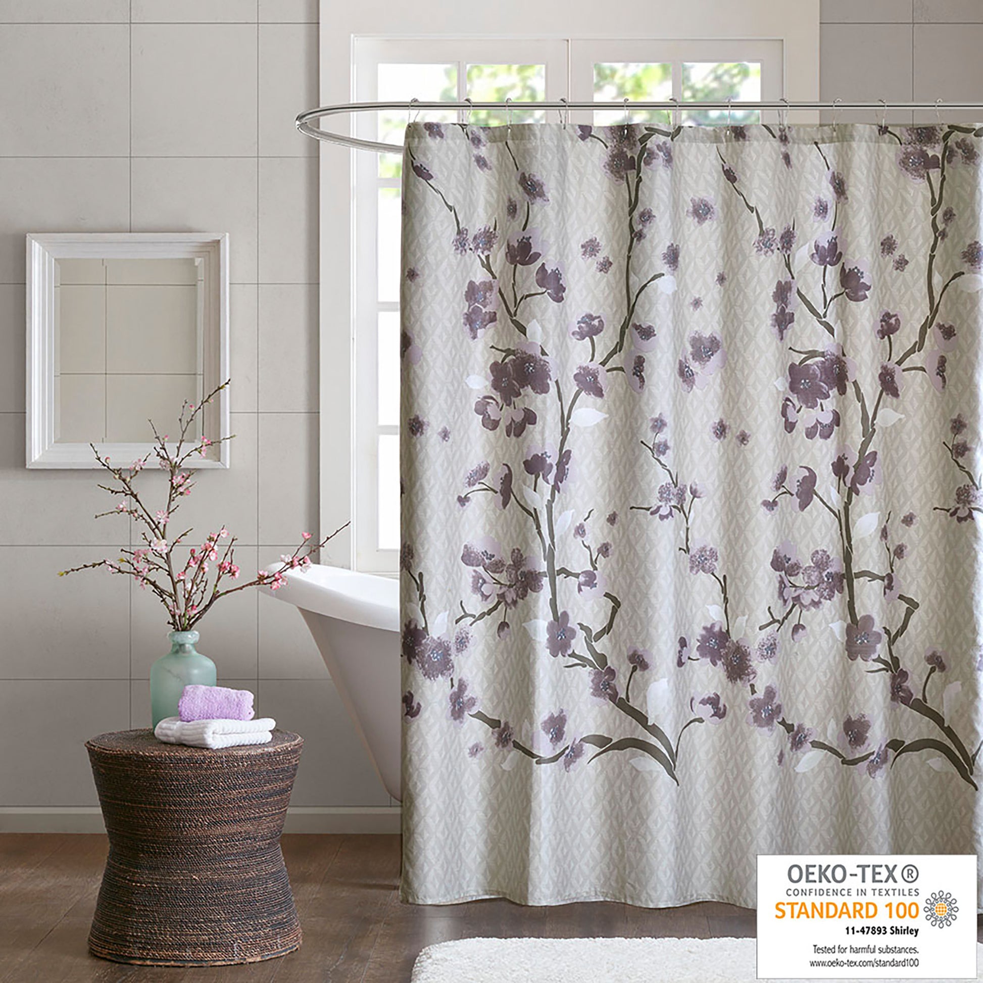 Madison Park Cotton Shower Curtain
