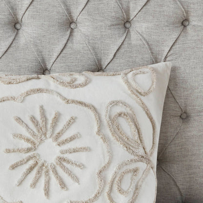 Madison Park 3 Piece Tufted Cotton Chenille Duvet Cover Set