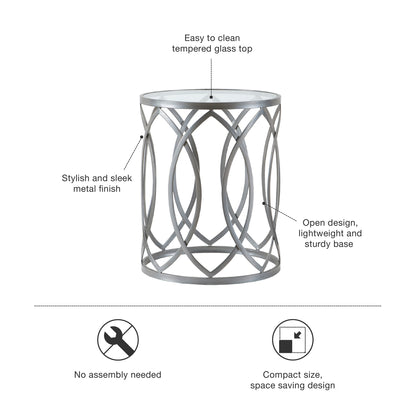 Madison Park Metal Eyelet Accent Table