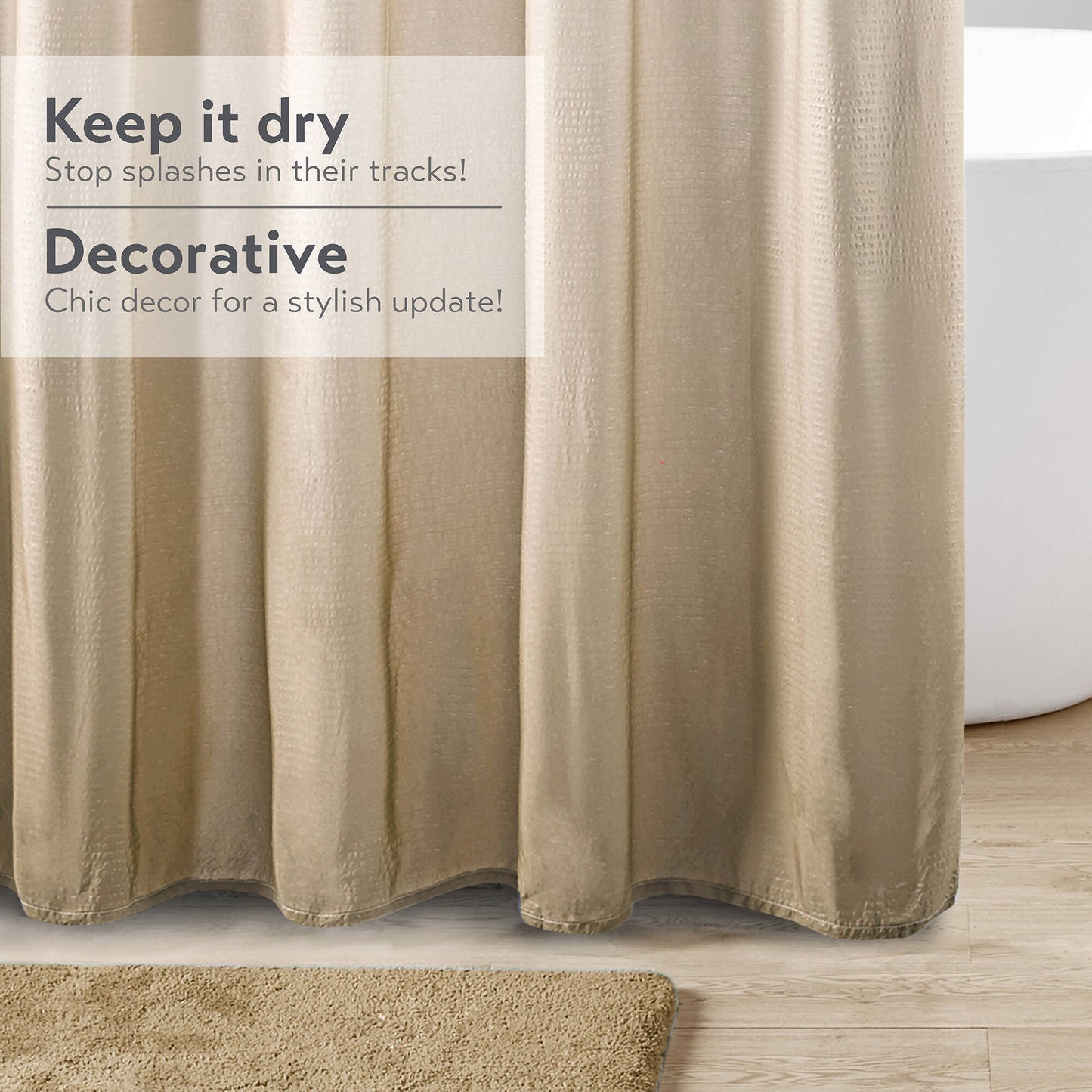 Madison Park Ombre Printed Seersucker Shower Curtain