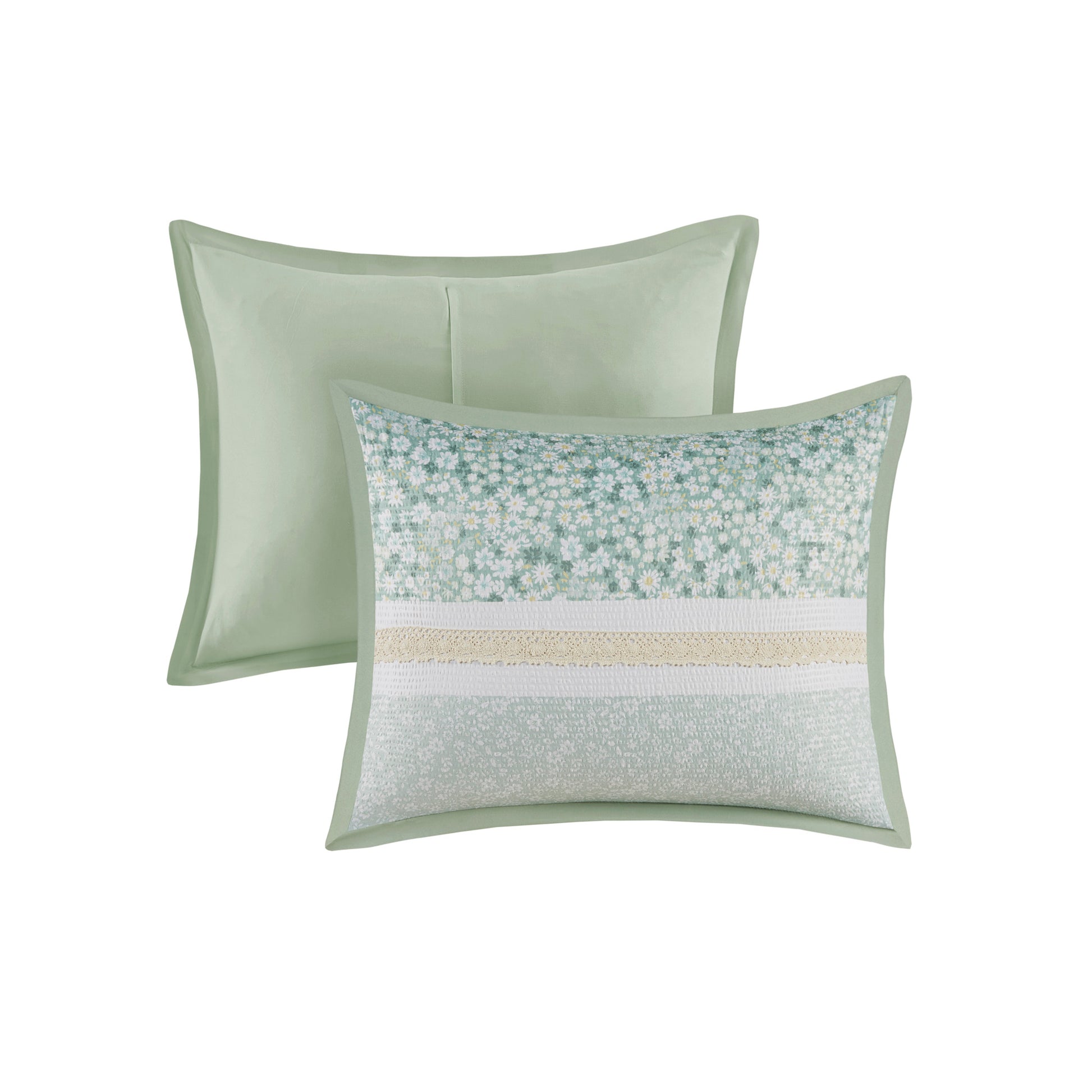 Madison Park 5 Piece Seersucker Comforter Set with Throw Pillows