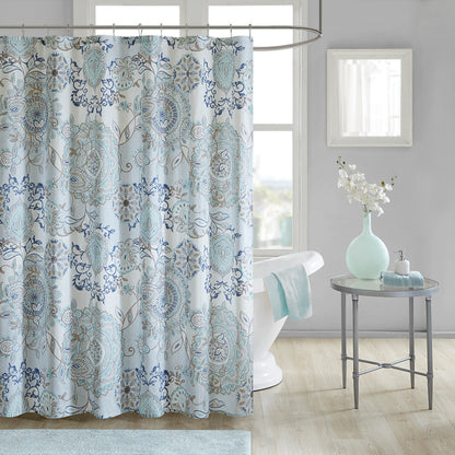 Madison Park Printed Cotton Shower Curtain